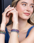 Tonal Chromacolor Miyuki Bracelet Trio - Blush/Gold