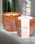 12 oz Plant Pot Scented Candle, Terra cotta pot, Seed Label