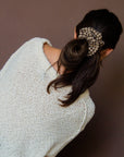 Brown Houndstooth Oversized Scrunchie