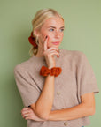Cozy Rust Oversized Scrunchie