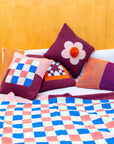 Flower Pom Pillow Cover: Melon