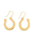 Madison Horseshoe Dangle Earrings Brass Wholesale
