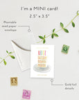 Birthday Slice Sprout - Birthday Mini Greeting Card