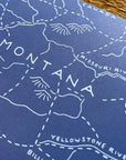 Montana Map Postcard
