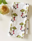 Blackberry cotton flour sack tea towel