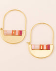 Good Karma Miyuki Crescent Hoop - Pink Multi/Gold