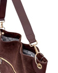 Rosalie Rivet Suede Hobo Bag