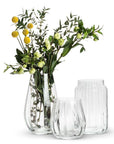 Large Wide Optic Wide Bottom Vase-10"H