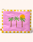 Sand-Proof Beach Pouch 12" | Soft zip pouch | Palm tree bag
