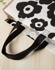 50pcs, 3 Sizes Classic Black Flower Non-woven Gift Bag
