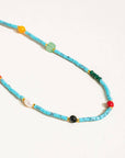 Calise Boho Handmade Blue Turquoise Stone Beaded Necklace