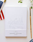 Americana paintable watercolor notecard set