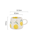 Ceramic Fruit Printed Mugs | Coffee Cups | Drinkware