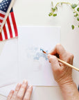 Americana paintable watercolor notecard set