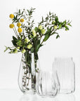 Large Wide Optic Wide Bottom Vase-10"H