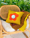 Flower Pom Pillow Cover: Melon