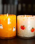 Candy Corn Ghost 12oz Icon Confetti Halloween Candle