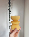 Fluted pillar candle no.1: Black