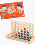 “4 in a Row” Wooden Board Game Recreational Toy