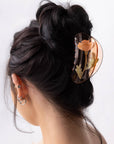 California Poppy Claw - Orange Acetate Flower Hair Clip