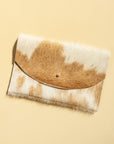 Envelope Pouch - Caramel Speckled Hair on Hide