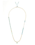Mixed Media Wrap Bracelet/Necklace - Courage/Amazonite/Silve