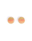Beaded Handwoven Sweet Tart Stud Earrings (Blue)