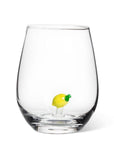 Lemon Icon Stemless Wine Glass-4.5"H(20oz)
