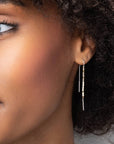 Chromacolor Miyuki Thread Earring - Cobalt Multi/Gold