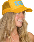 Howdy Honey Trucker Hat in Gold