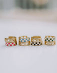 Black & White Checkered Hoops