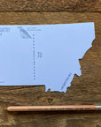 Montana Map Postcard