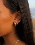 Pink & White Checkered Hoops