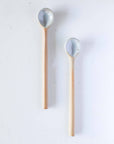 Ceramic Long and Short Spoons White