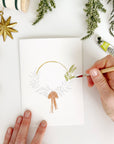 Wreaths paintable notecards