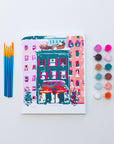 Holiday Bookstore by Nysha Lilly Paint by Numbers Framed Mini