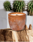 12 oz Plant Pot Scented Candle, Terra cotta pot, Seed Label