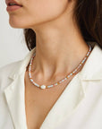 Swank Non-Tarnish Boho Beaded Pearl Necklace