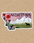 Pink Montana State Vinyl Sticker
