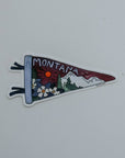 Montana Purple Triangle Flag Vinyl Sticker