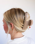 BROWN GINGHAM TOMATO CHARM CLAW