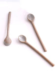 Ceramic Long and Short Spoons White