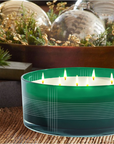 Mistletoe & Holly Plaid XL 60oz Centerpiece 7 Wick Candle