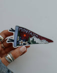 Montana Purple Triangle Flag Vinyl Sticker