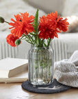 Large Wide Optic Jar Vase-8.5"H