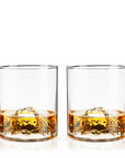 Pacific Northwest Mountain Themed Crystal Tumblers Set of 2