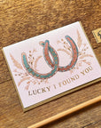 Lucky Us Horseshoes Card