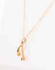 Wishbone Necklace | Bronze