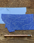 Montana Map Postcard