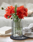 Large Wide Optic Jar Vase-8.5"H